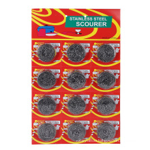 Scrubber Scourer Stainless Steel Metal Home Kitchen Customized Logo Gray Color Wire Feature Weight Steel Wool